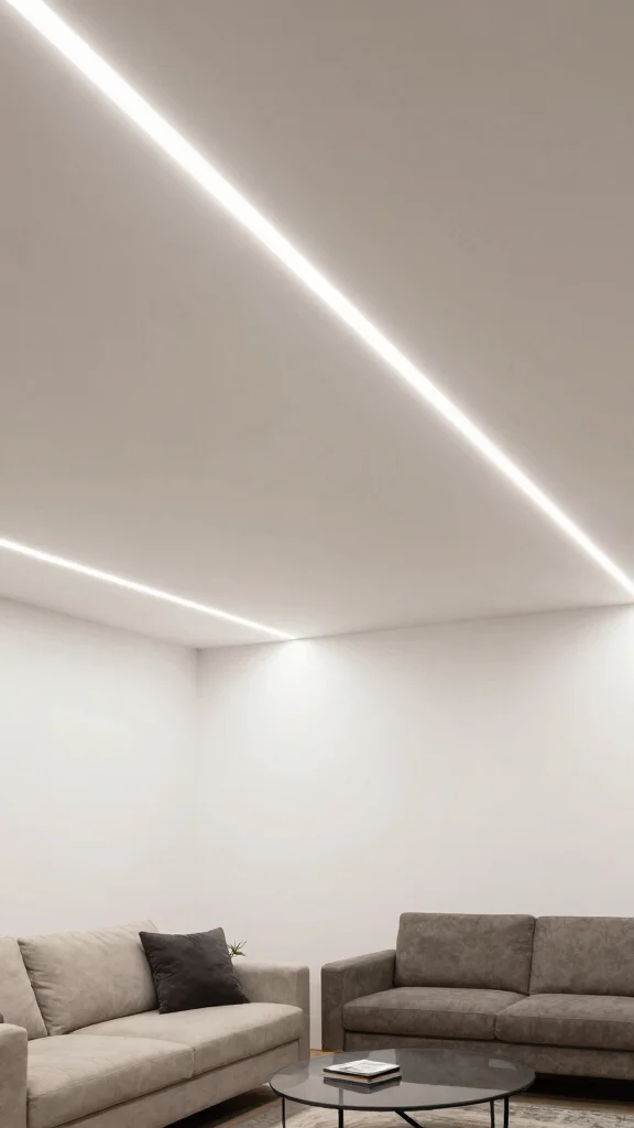 13 Cheap Basement Ceiling Ideas That Look Polished on a Budget - 11. LED Strip Lights for Modern Appeal 1