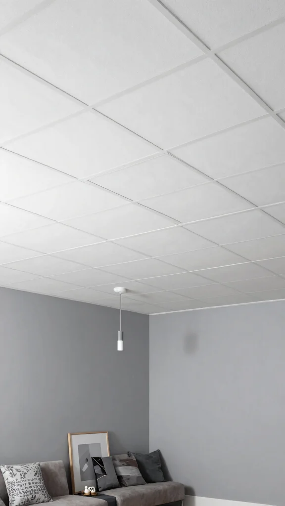 13 Cheap Basement Ceiling Ideas That Look Polished on a Budget - 4. Drop Ceilings for Easy Installation 1