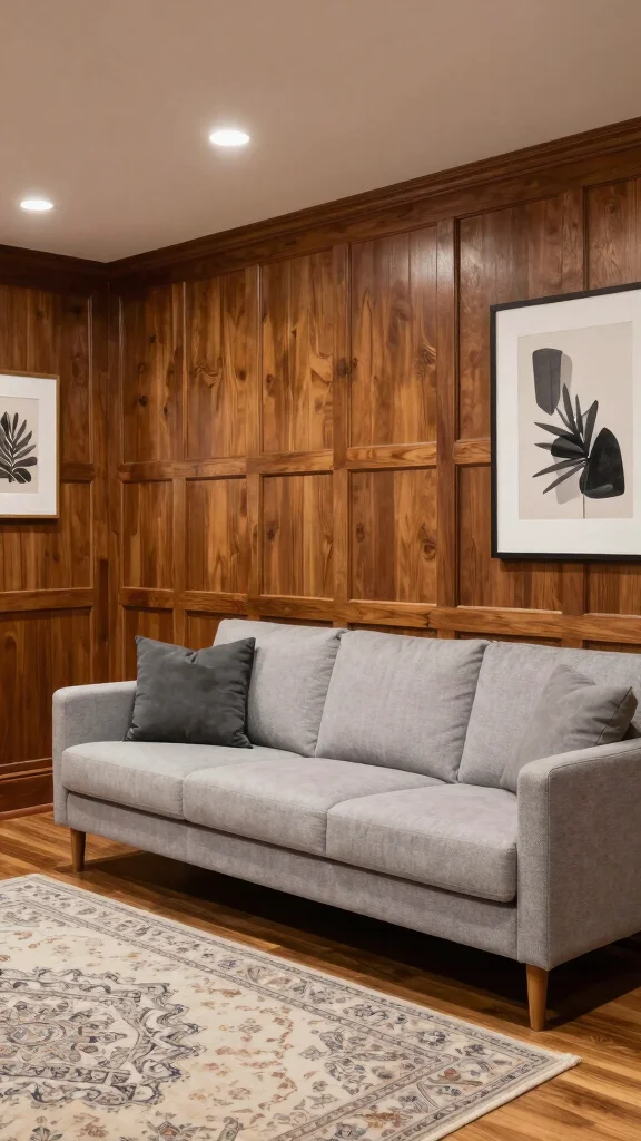 13 Cheap Basement Ceiling Ideas That Look Polished on a Budget - 5. Wood Paneling for Timeless Elegance 1