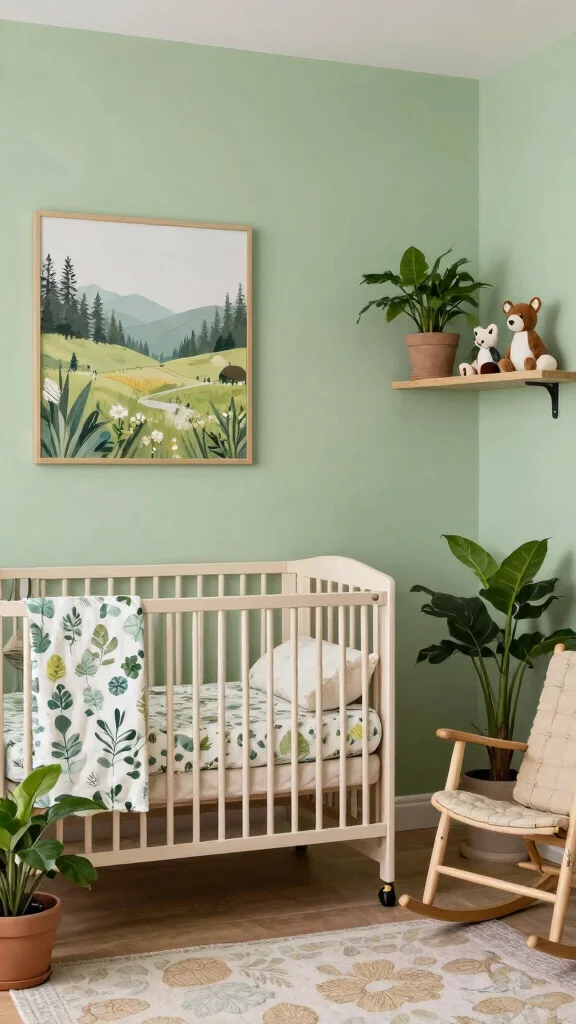 13 Gender-Neutral Nursery Ideas for a Modern Flexible Baby Room - 3. Nature-Inspired Decor 1