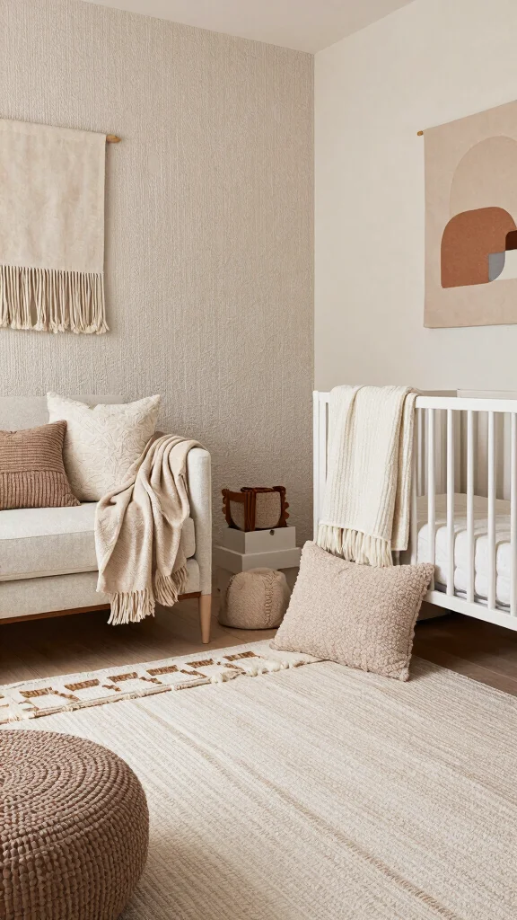 13 Nursery Room Ideas for Every Style Space and Budget - 13. Textured Layers 1