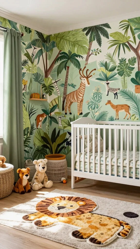 13 Nursery Room Ideas for Every Style Space and Budget - 7. Playful Animal Safari 1