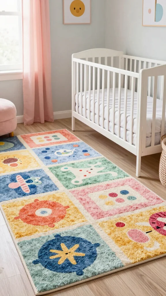 13 Nursery and Guest Room Combo Ideas for a Functional Dual-Purpose Space - 7. Playful Rugs 1