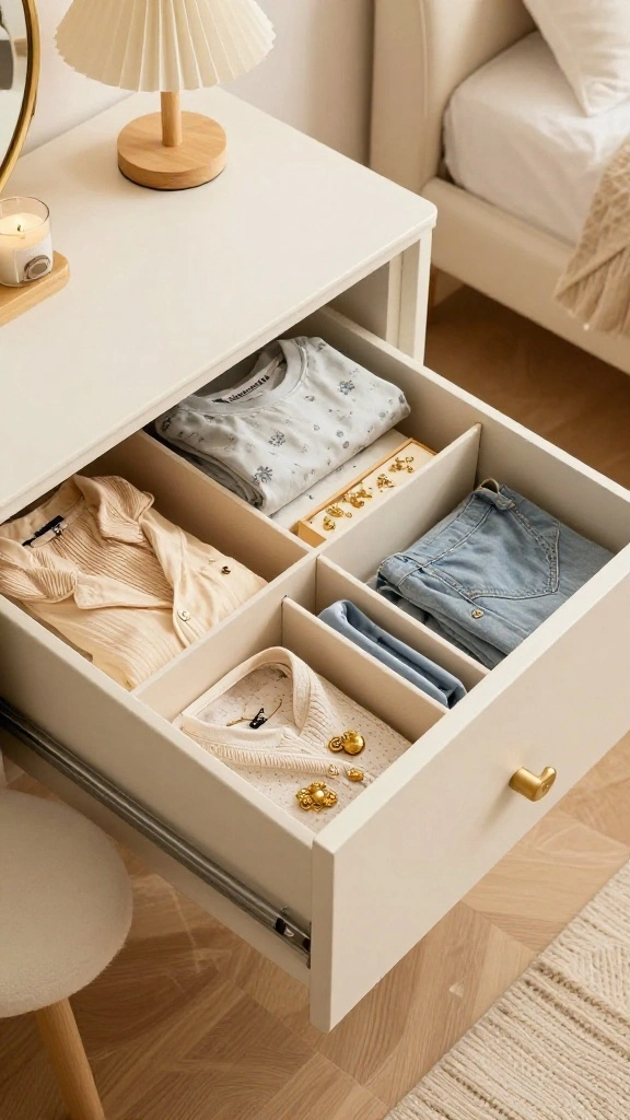 13 Small Bedroom Storage Ideas That Maximize Every Inch - 12. Drawer Organizers 1