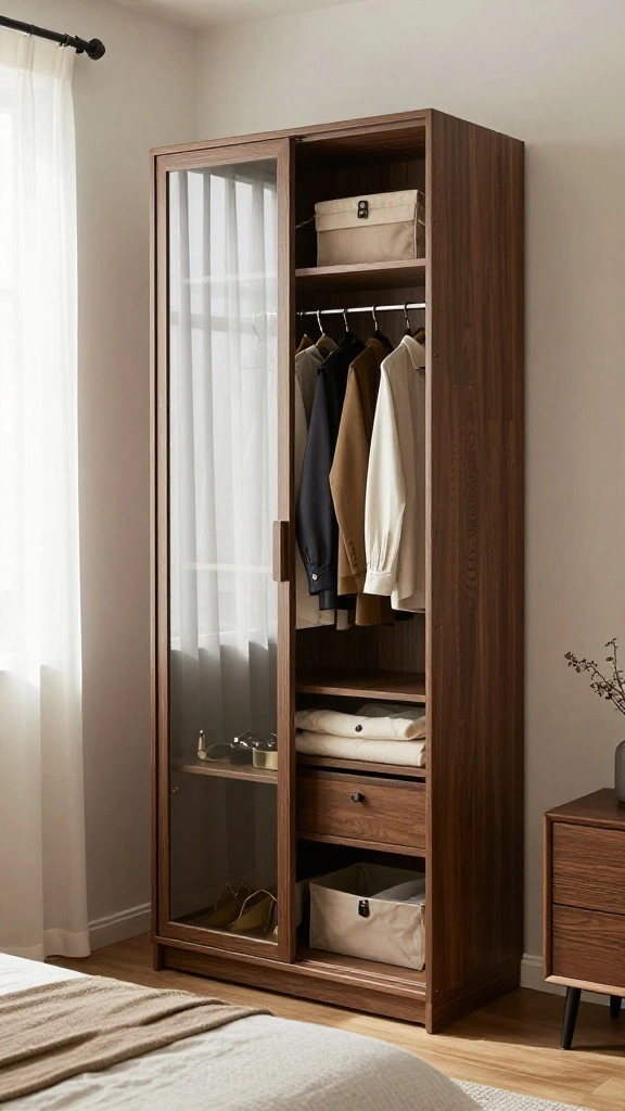 13 Small Bedroom Storage Ideas That Maximize Every Inch - 5. Vertical Wardrobes 1