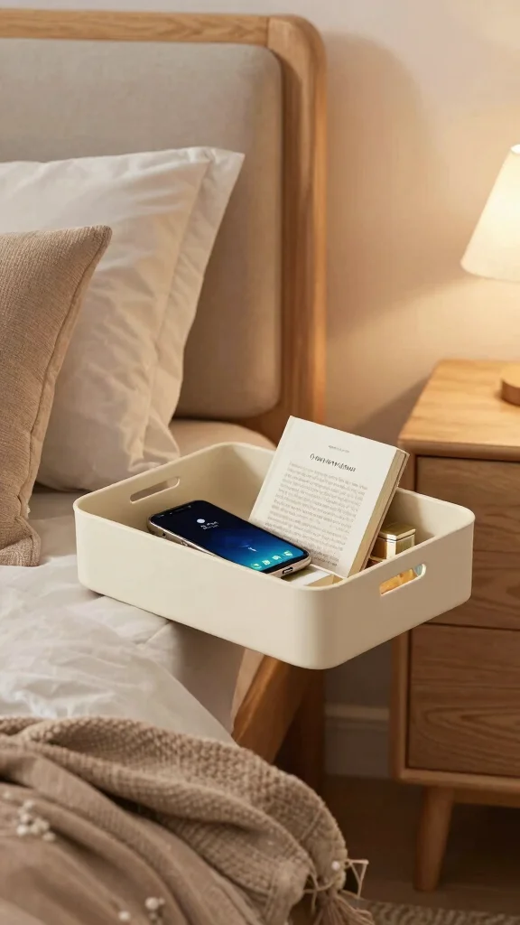 13 Small Bedroom Storage Ideas That Maximize Every Inch - 7. Bedside Caddies 1