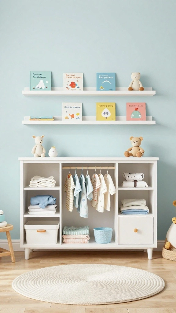 13 Small-Space Nursery Organization Ideas That Maximize Every Inch - 1. Vertical Storage Wonders 1