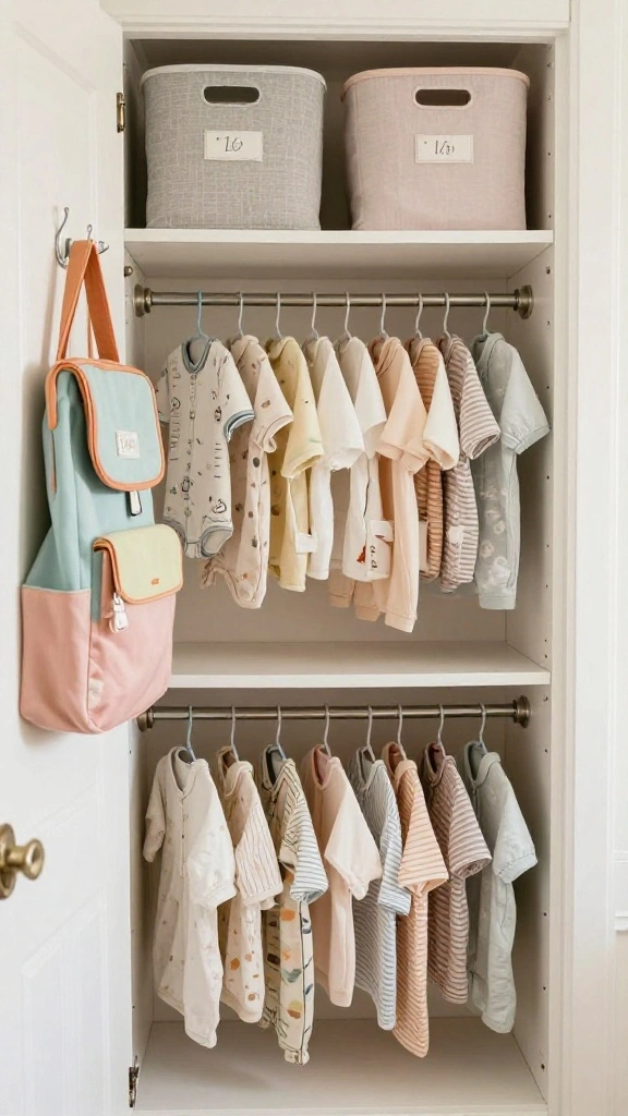 13 Small-Space Nursery Organization Ideas That Maximize Every Inch - 4. Creative Closet Organization 1