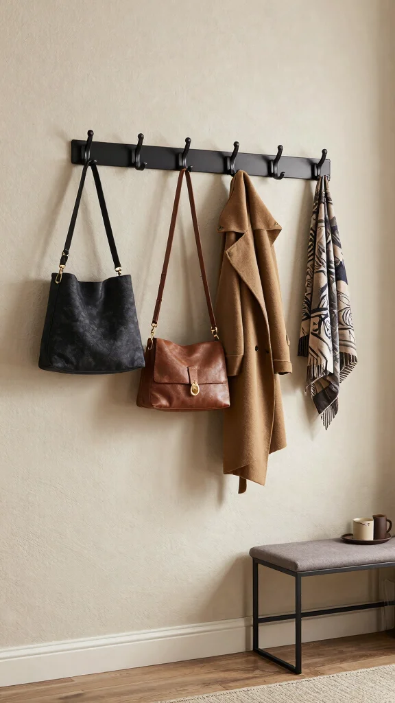 13 Small-Space Storage Room Ideas That Maximize Every Inch - 11. Use of Hooks for Hanging Storage 1