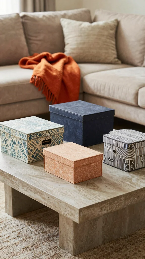 13 Small-Space Storage Room Ideas That Maximize Every Inch - 13. Stylish Storage Boxes 1