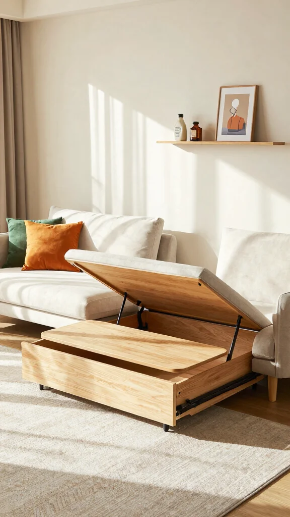 13 Small-Space Storage Room Ideas That Maximize Every Inch - 3. Multi-Functional Furniture 1