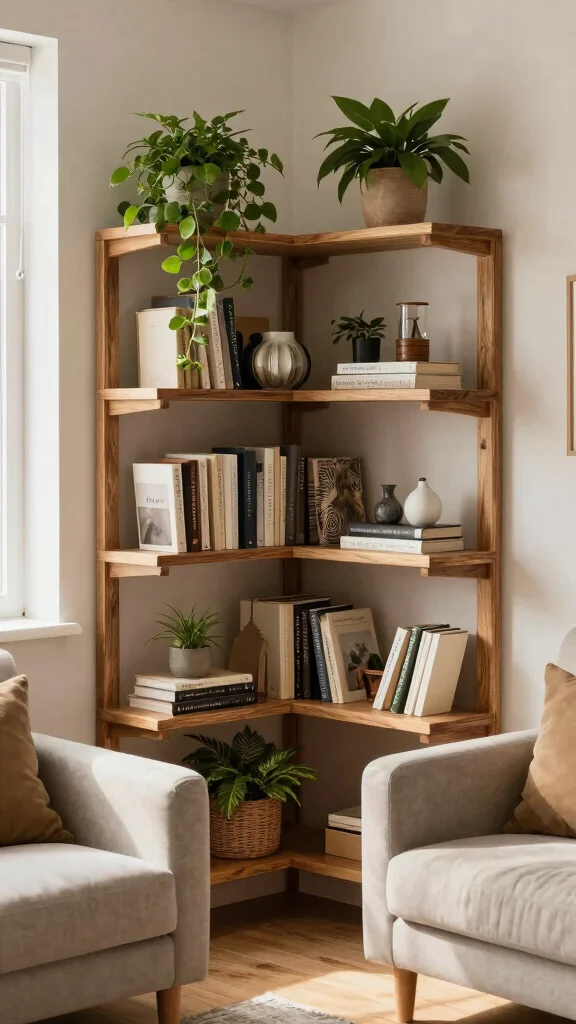 13 Small-Space Storage Room Ideas That Maximize Every Inch - 6. Corner Units for Unused Spaces 1