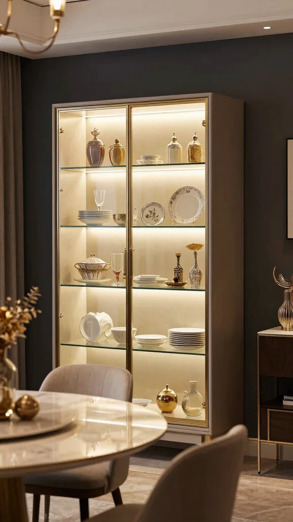13 Storage Room Cabinet Ideas for a Polished Organized Interior - 6. Glass Front Cabinets 1