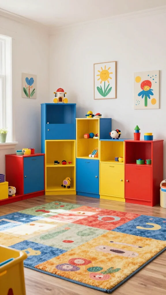 13 Storage Room Cabinet Ideas for a Polished Organized Interior - 8. Color-Block Cabinets 1