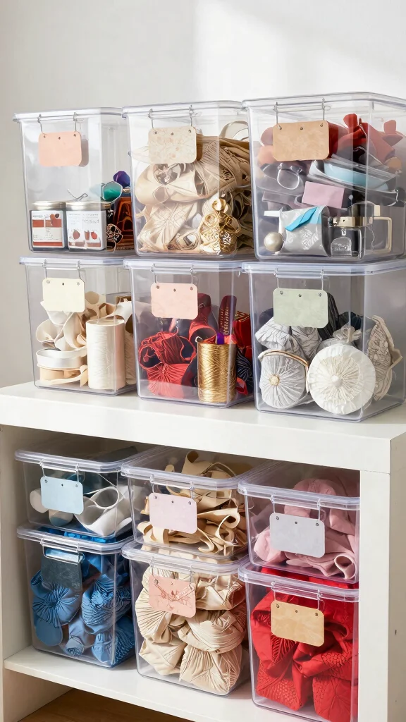 13 Storage Room Organization Ideas for a Tidy Efficient Space - 1. Use Clear Bins for Visibility 1