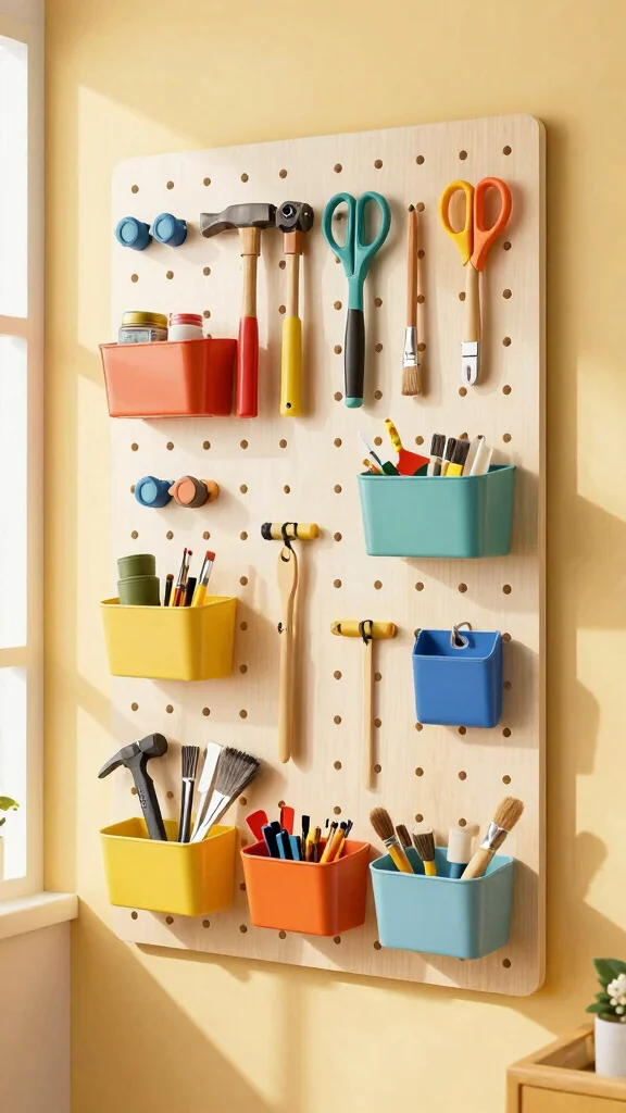 13 Storage Room Organization Ideas for a Tidy Efficient Space - 3. Implement a Pegboard System 1