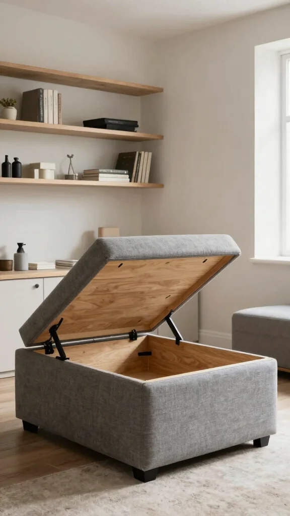 14 Storage Room Design Concepts for a Functional Beautiful Space - 6. Furniture with Hidden Storage 1