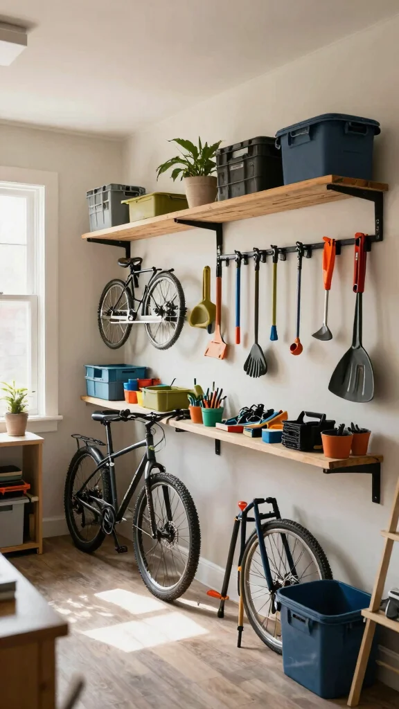 14 Storage Room Design Concepts for a Functional Beautiful Space - 8. Wall-Mounted Racks 1