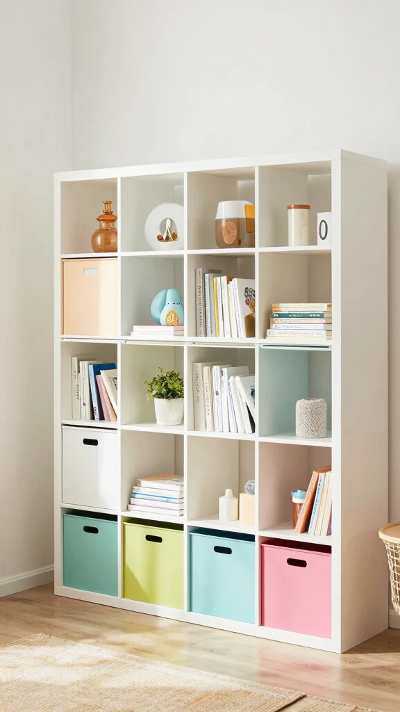 14 Storage Room Shelving Ideas for a Tidy Accessible Beautiful Space - 14. Stylish Cube Shelving for Modern Aesthetics 1