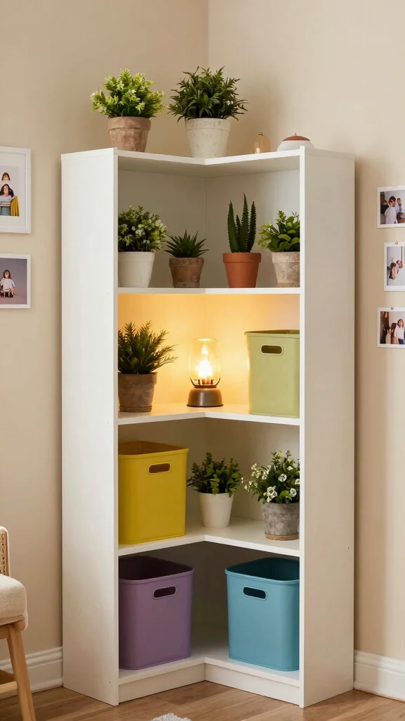 14 Storage Room Shelving Ideas for a Tidy Accessible Beautiful Space - 3. Corner Shelves for Unused Spaces 1